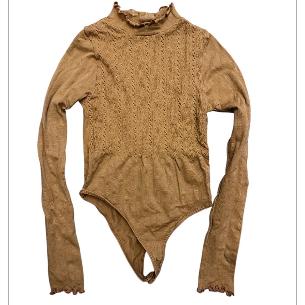 Forever 21 Mustard Ruffled Top